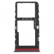 Für TCL 30 V 5G Original SIM -Kartenschale + Micro SD -Kartenschale (schwarz)